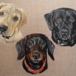 Dogs, painting, acrylics art
