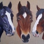 Horses, Acrylics, Commission