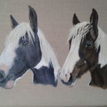 Horse horses acrylics art painting portrait